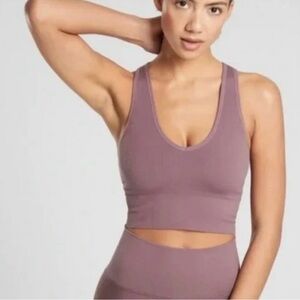 Athleta Aurora Crop Rib Tank Volcanic Violet
